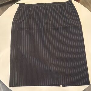 Gianfranco Ferre Black Pinstripe Pencil Skirt